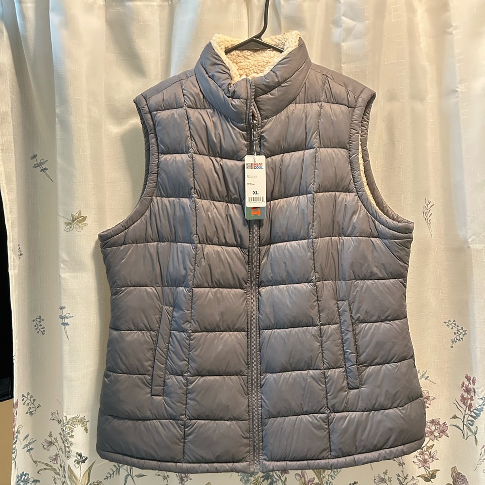 32 Degrees Gray Quilted Vest